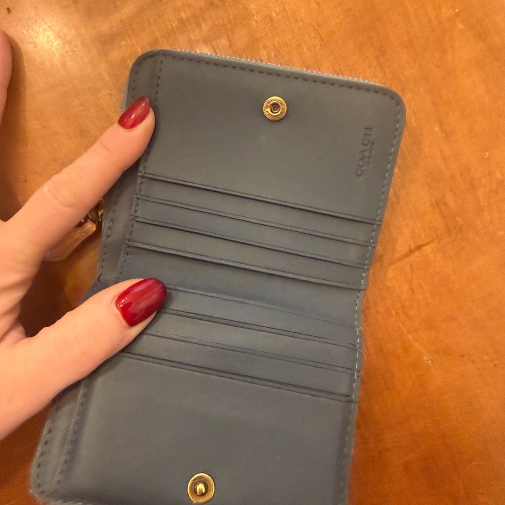 Coach Denim Wallet with Gold Accent - Picture 4 of 7